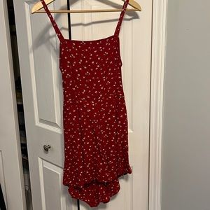 Hollister Red Floral Romper